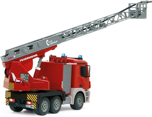 Camion Bomberos Radio Control Mercedes-Benz Antos con Rociador Agua Escalera 1:20 2,4GHz 